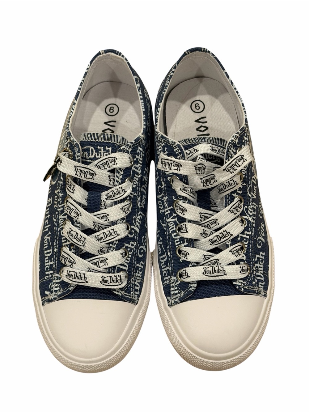 NEW Never Worn Von Dutch Navy Logo Canvas Sneakers - Make an Offer